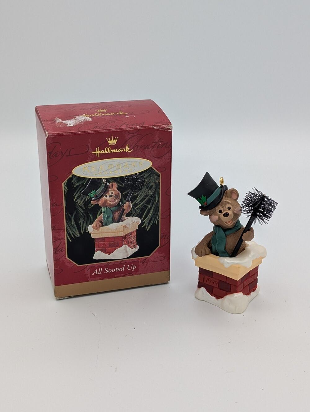 Hallmark Keepsake Ornament All Sooted Up - Chimney Sweep Christmas Bear 1999 MIB